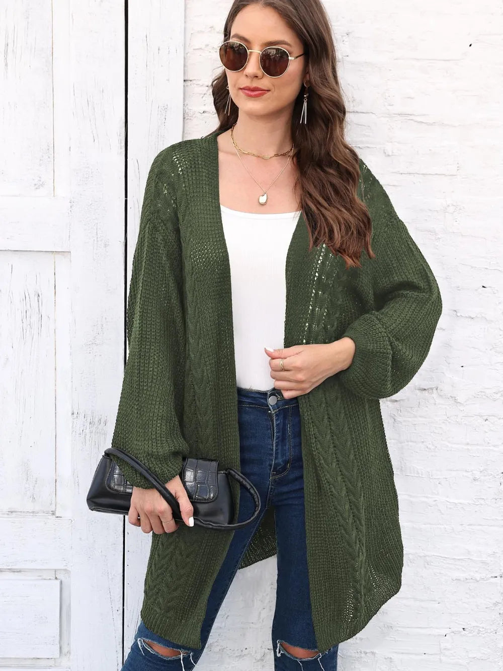 Women's Spring and Autumn New Woven Sweater Loose Casual Sweater Jacket
