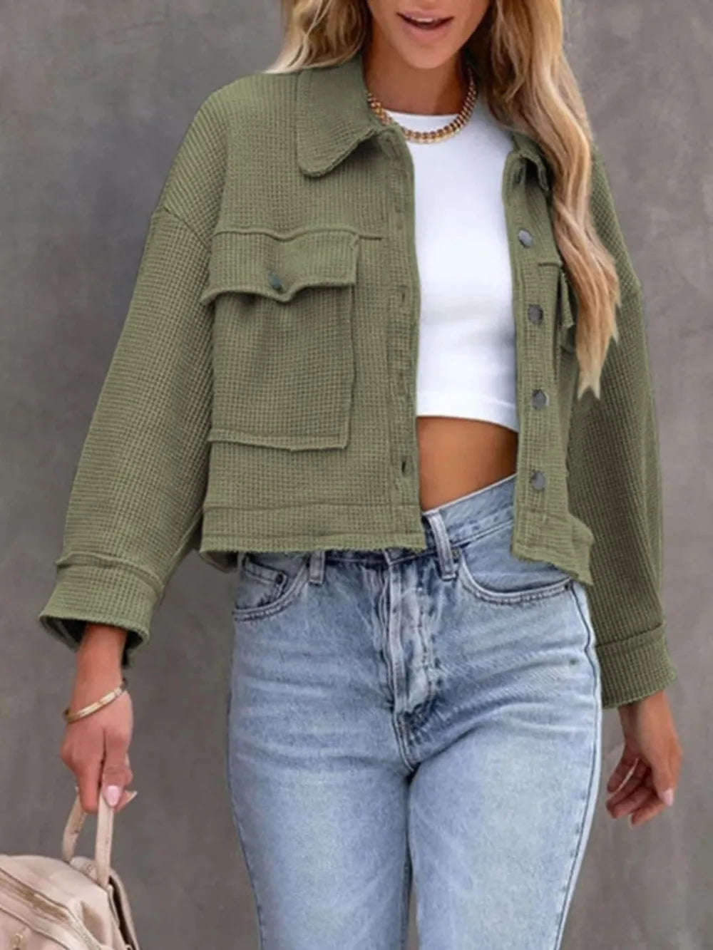 Button Up Long Sleeve Jacket