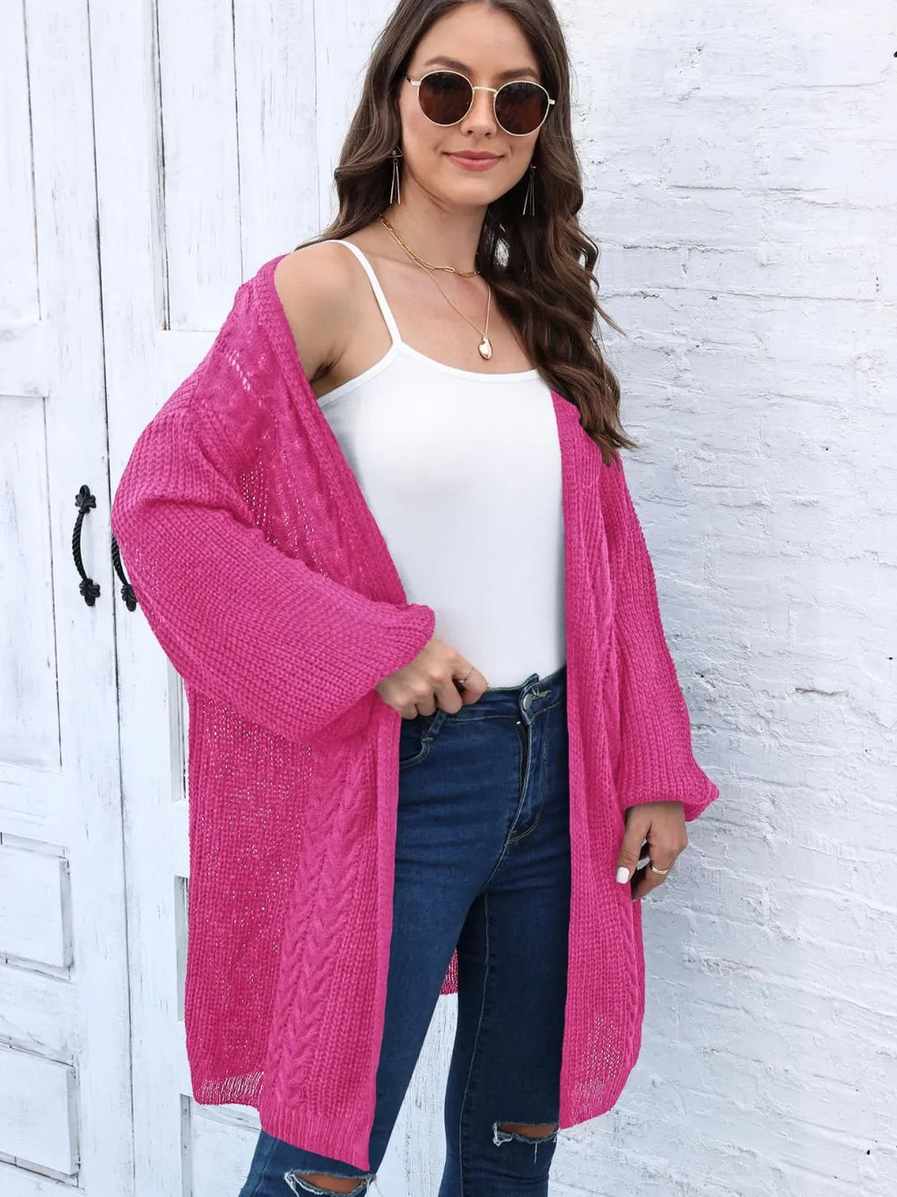 Women's Spring and Autumn New Woven Sweater Loose Casual Sweater Jacket