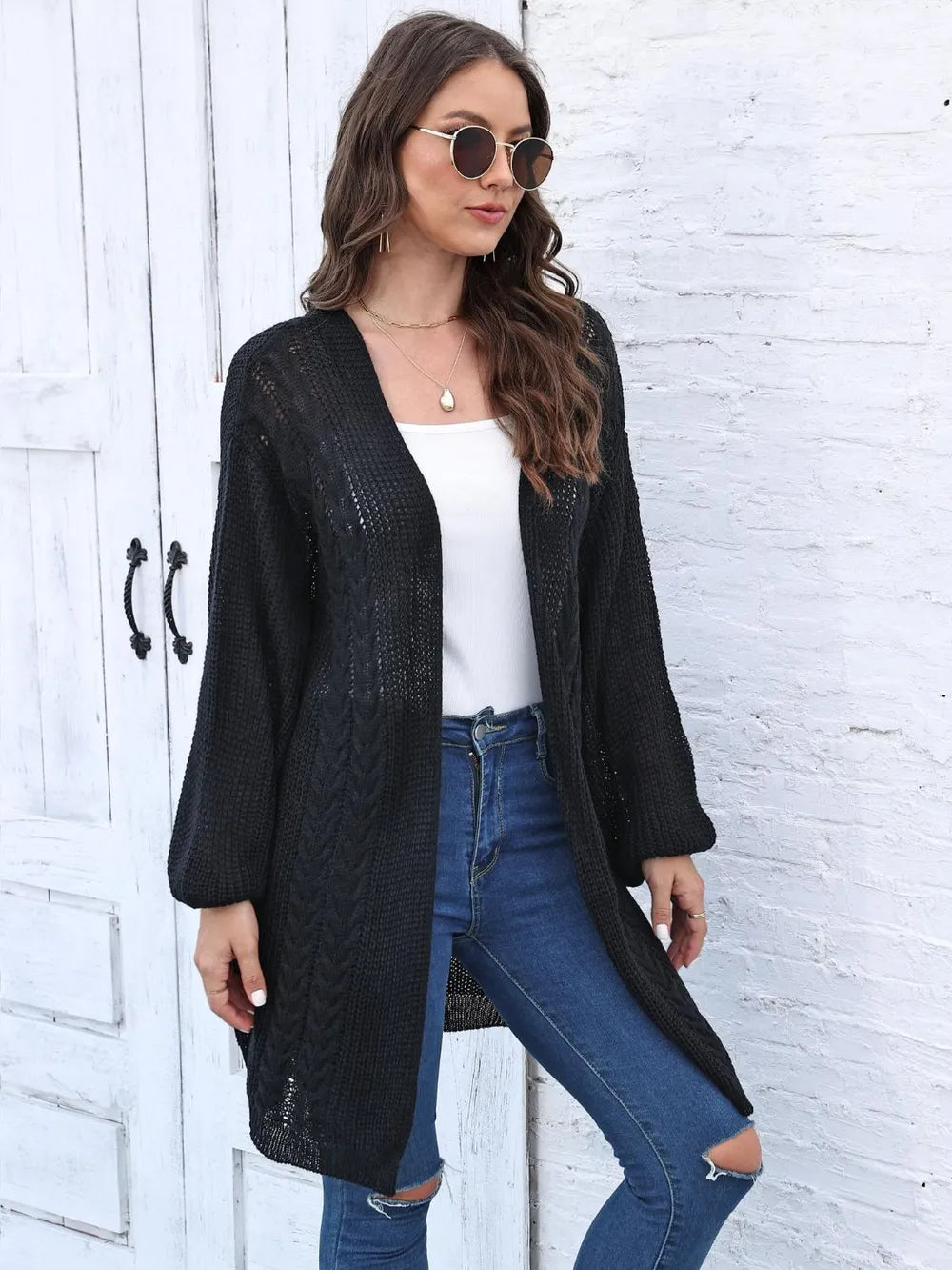 Women's Spring and Autumn New Woven Sweater Loose Casual Sweater Jacket