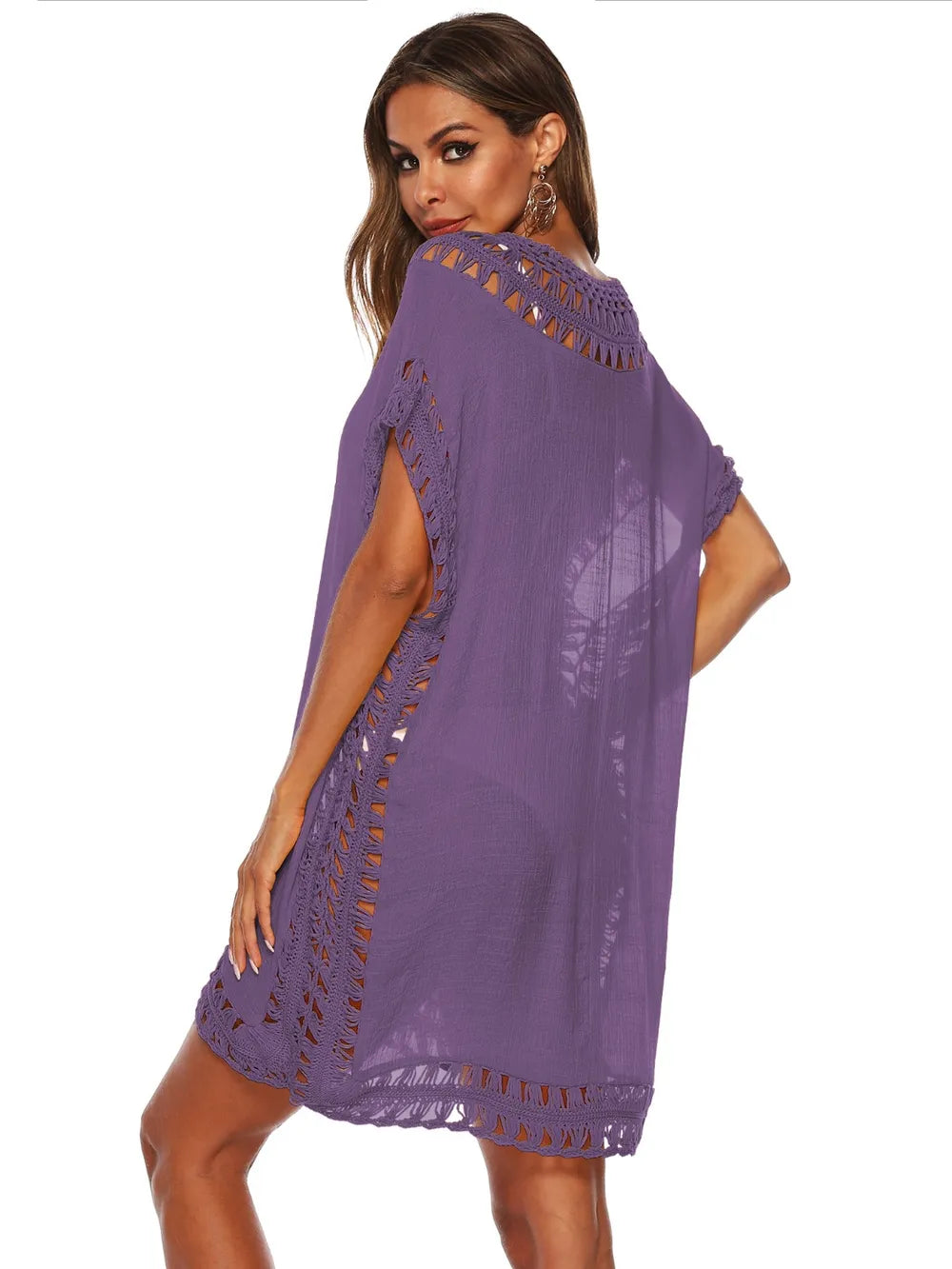 V-neck beach skirt cover hollowed out hand hook beach cover beach skirt