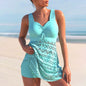 Conservative split skirt swimsuit European and American covered swimsuit