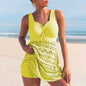 Conservative split skirt swimsuit European and American covered swimsuit