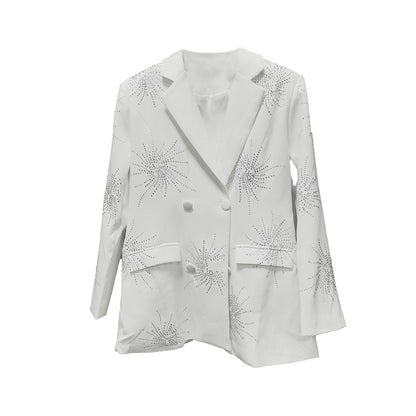 Black high-end suit jacket for women loose fitting suit for women