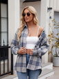 Thousand bird plaid button down flannel shirt
