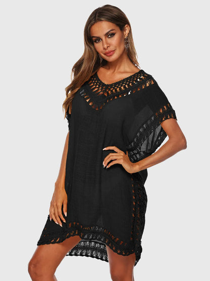 V-neck beach skirt cover hollowed out hand hook beach cover beach skirt