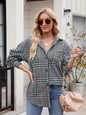 Thousand bird plaid button down flannel shirt
