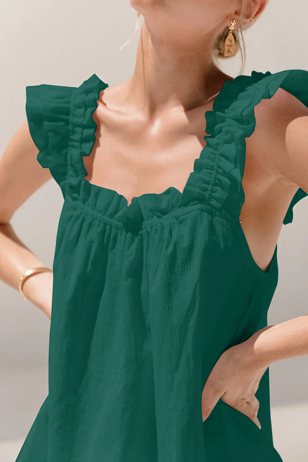 Tank top fashion temperament shorts two-piece set niche casual suit