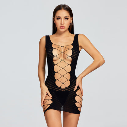 Sexy online clothing women's uniform hip hugging short skirt pajamas ﻿