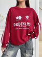 Women's Instagram casual versatile commuting printed long sleeved hoodie