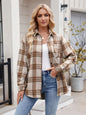 Thousand bird plaid button down flannel shirt