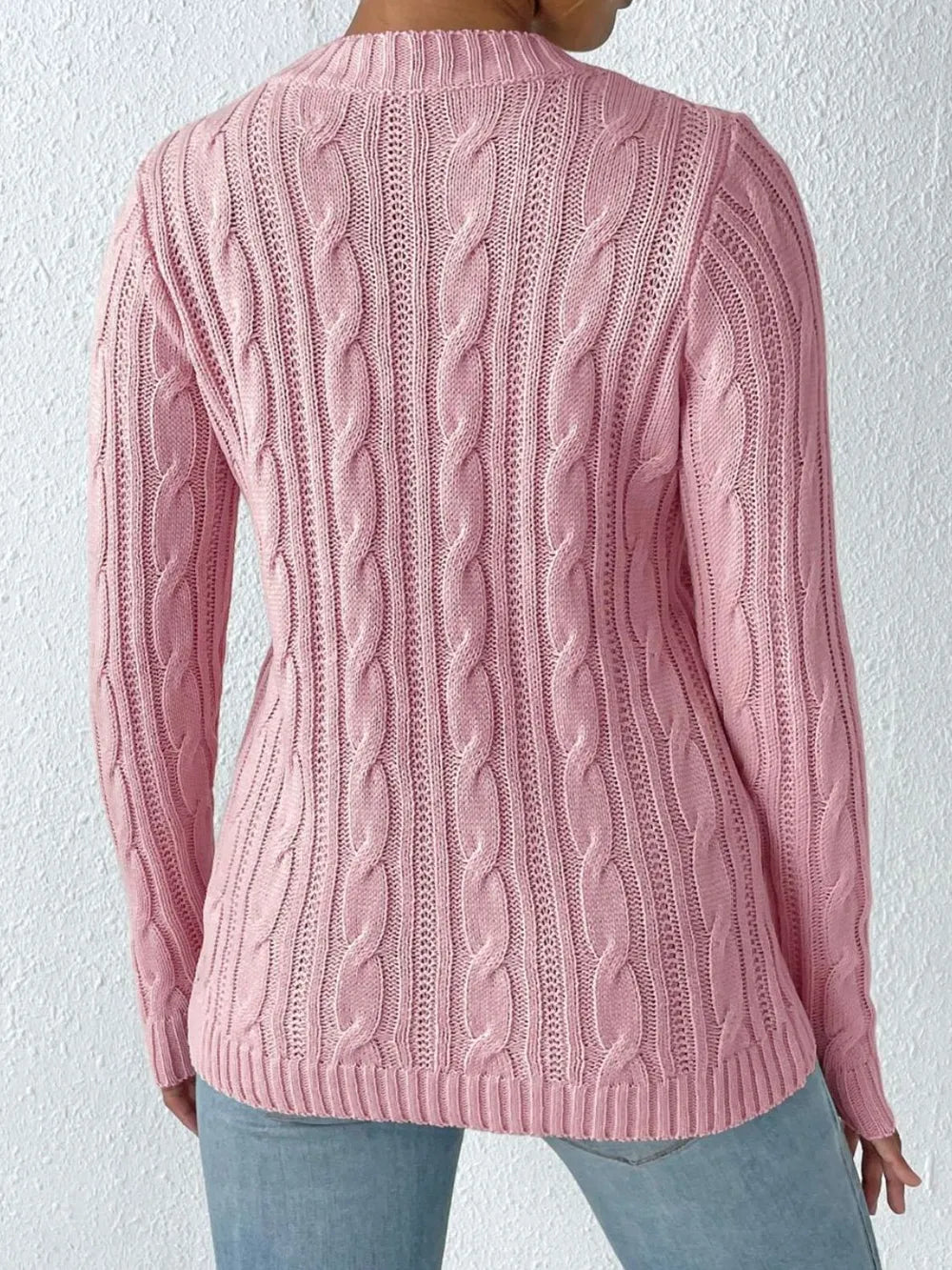 Autumn and winter round neck pullover simple base shirt heart sticker woven sweater