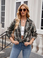Women's casual fashion spicy girl loose checkered shirt for women