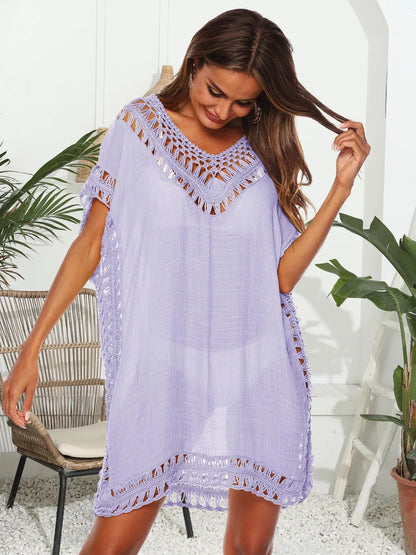 V-neck beach skirt cover hollowed out hand hook beach cover beach skirt