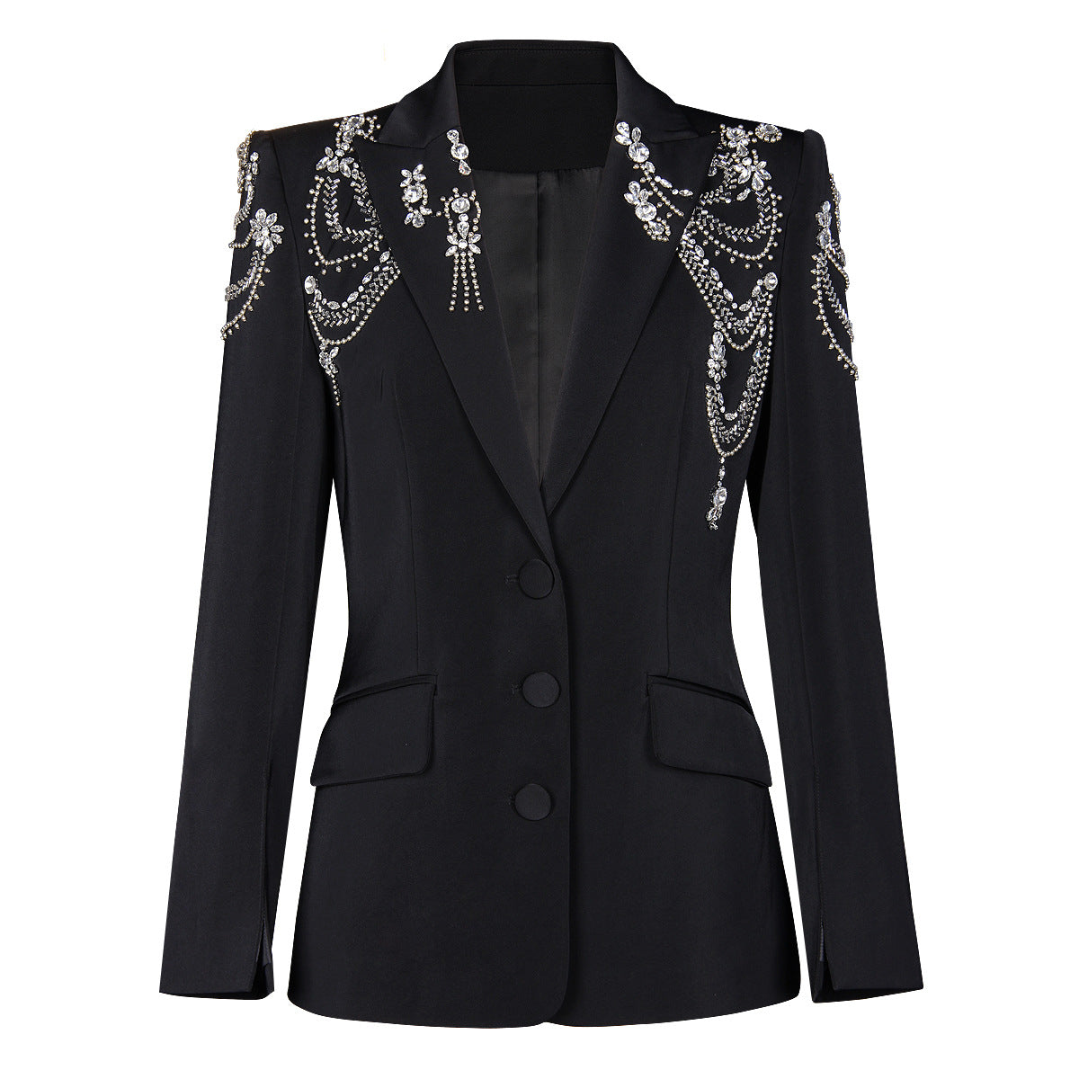European and American style heavy industry nail bead suit jacket top suit jacket for women