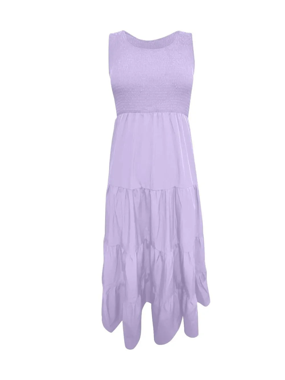 Strap top skirt with pleats and spliced A-line large swing dress