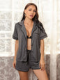 Summer thin short sleeved cardigan shorts pajama women