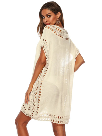 V-neck beach skirt cover hollowed out hand hook beach cover beach skirt