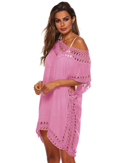 V-neck beach skirt cover hollowed out hand hook beach cover beach skirt
