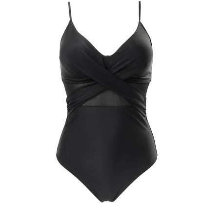 Slimming and meat blocking one-piece swimsuit for women new mesh splicing backless swimsuit
