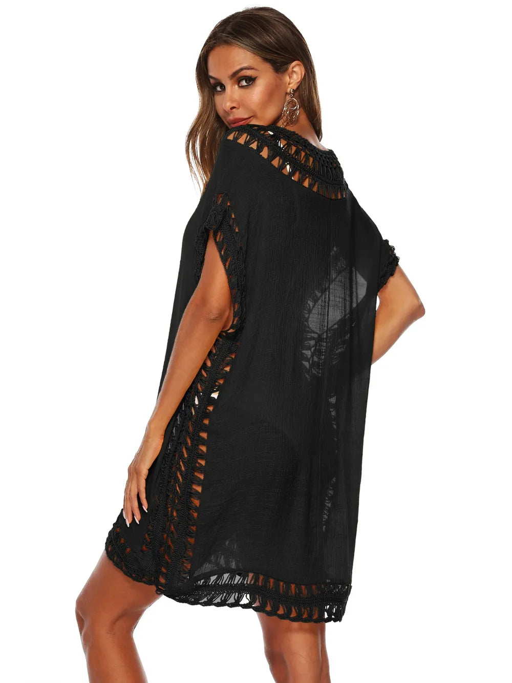V-neck beach skirt cover hollowed out hand hook beach cover beach skirt