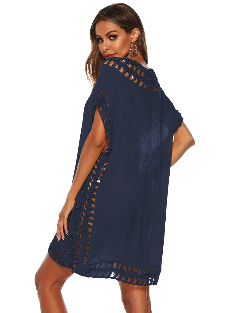 V-neck beach skirt cover hollowed out hand hook beach cover beach skirt