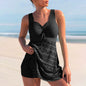 Conservative split skirt swimsuit European and American covered swimsuit