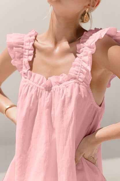 Tank top fashion temperament shorts two-piece set niche casual suit