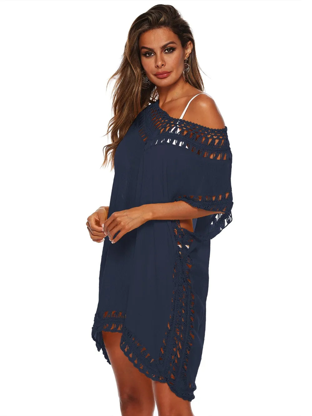 V-neck beach skirt cover hollowed out hand hook beach cover beach skirt