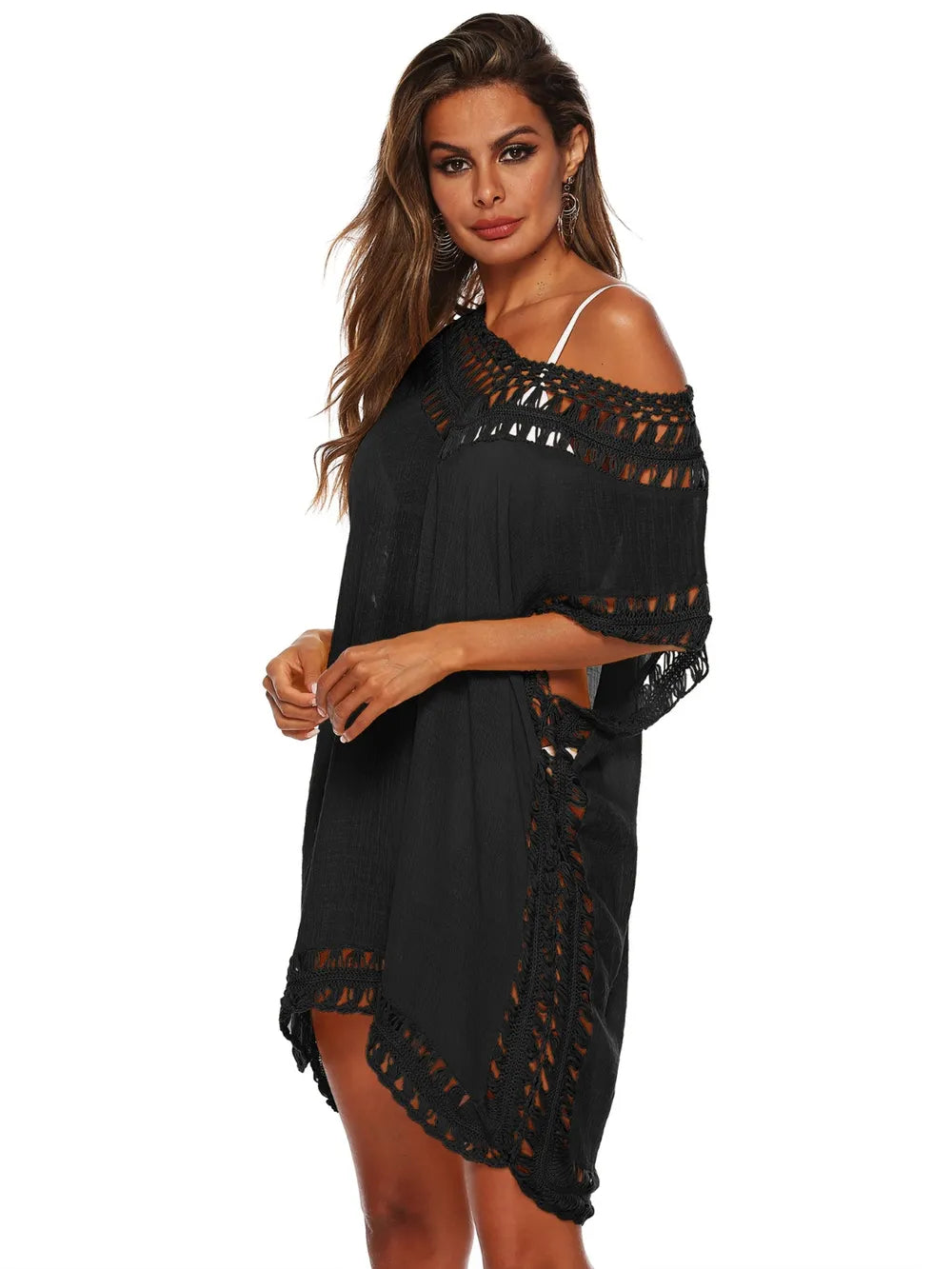 V-neck beach skirt cover hollowed out hand hook beach cover beach skirt