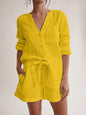 Ladies' summer pajamas made of pure cotton gauze