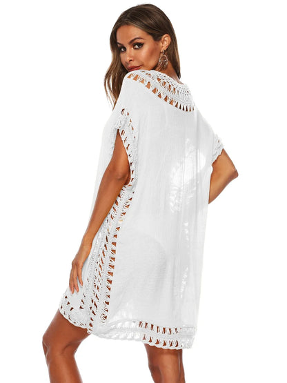 V-neck beach skirt cover hollowed out hand hook beach cover beach skirt