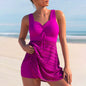 Conservative split skirt swimsuit European and American covered swimsuit