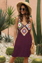 Splicing Beach Skirt Hook Flower Beach Hoodie Bamboo Cotton Beach Strap Skirt Ethnic Style