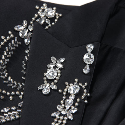 European and American style heavy industry nail bead suit jacket top suit jacket for women