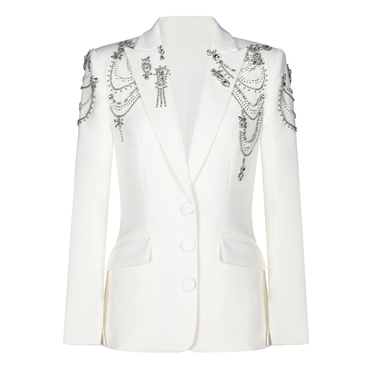 European and American style heavy industry nail bead suit jacket top suit jacket for women