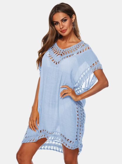 V-neck beach skirt cover hollowed out hand hook beach cover beach skirt