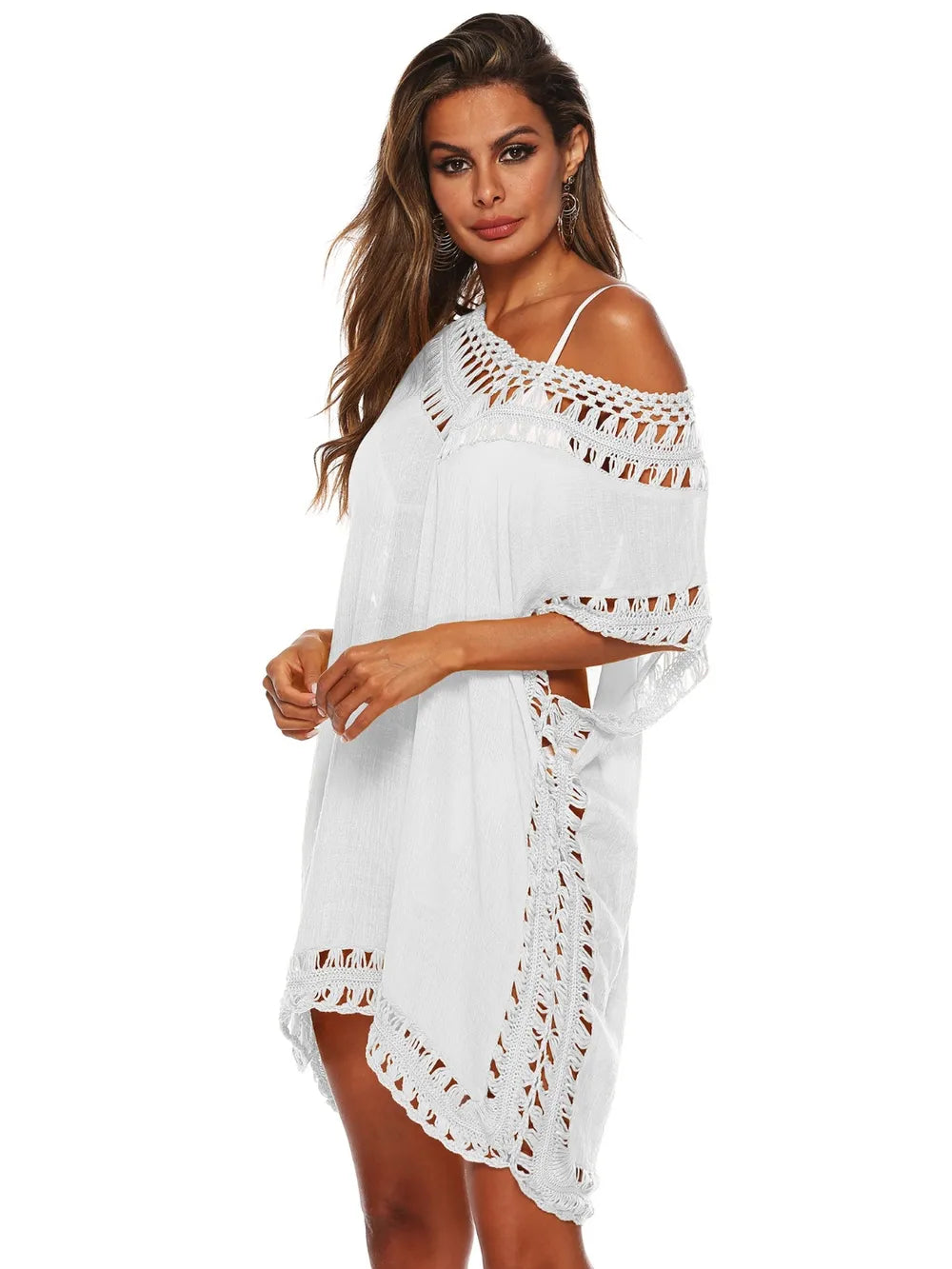 V-neck beach skirt cover hollowed out hand hook beach cover beach skirt
