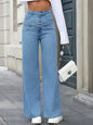New autumn and winter double waisted wide leg straight leg pants