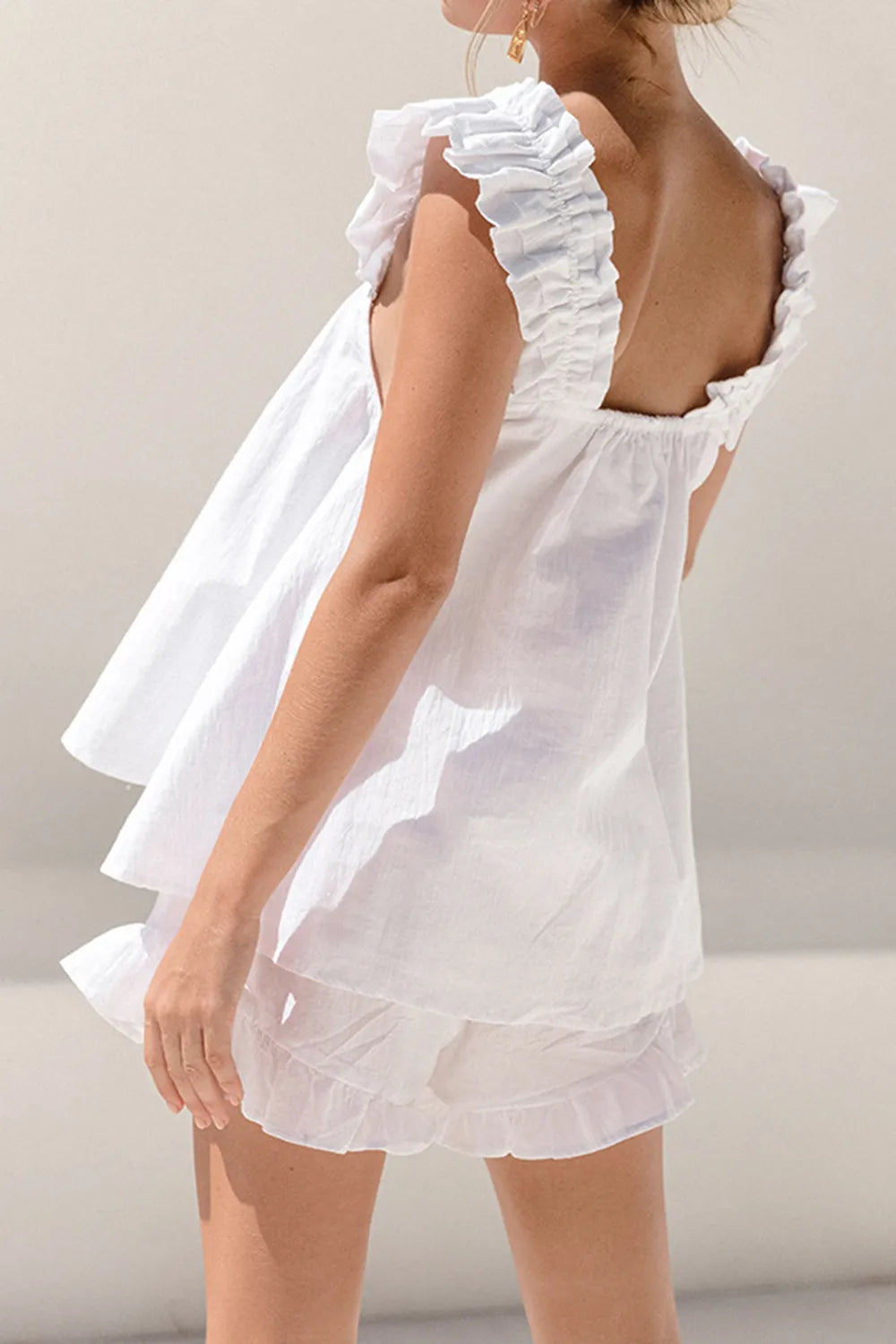 Tank top fashion temperament shorts two-piece set niche casual suit